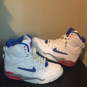 Nike Air Command Force Size 10 White Blue Crimson